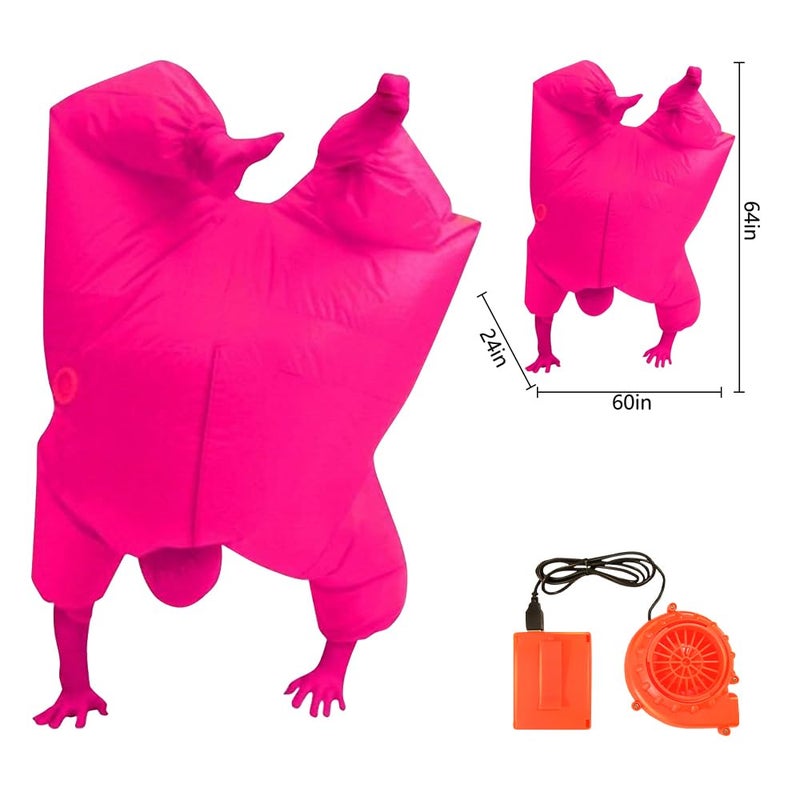 Qshine Adult Inflatable Full Body Jumpsuit Cosplay Costume Halloween Funny Fancy Dress Blow Up Party Toy - Image 2